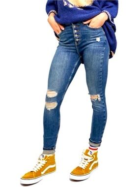 Free People “We The Free” Sabrina Super Skinny Button Fly Jeans Size: 29